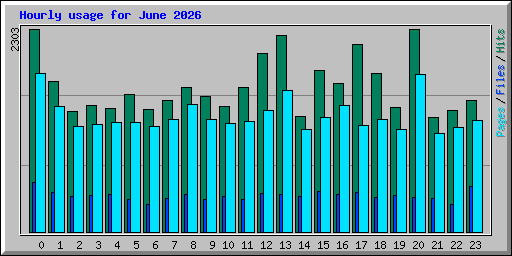 Hourly usage for June 2026